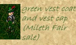 green vest coat and cap, Mileth Fair Sale